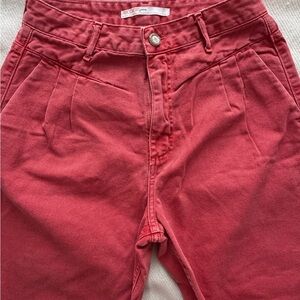 High-Rise Rust Red Women's Jeans